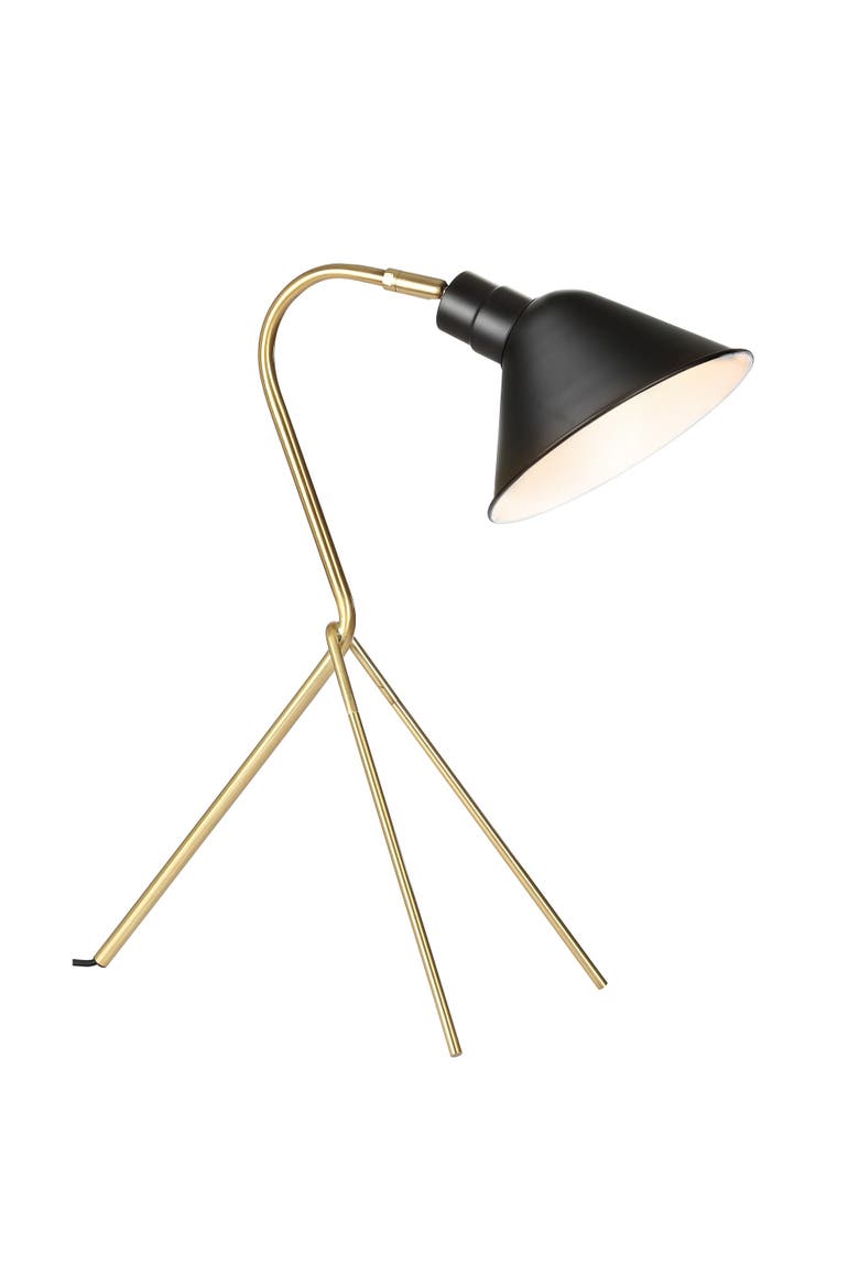 Mae 20.25" Brass LED Task Lamp, Brass Gold/Black, Main, color, Brass Gold