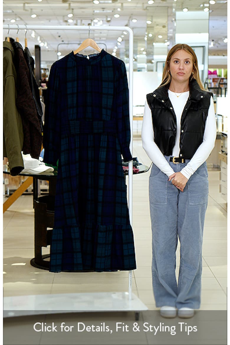 Hudson Caitlyn Plaid Long Sleeve Maxi Shirtdress video