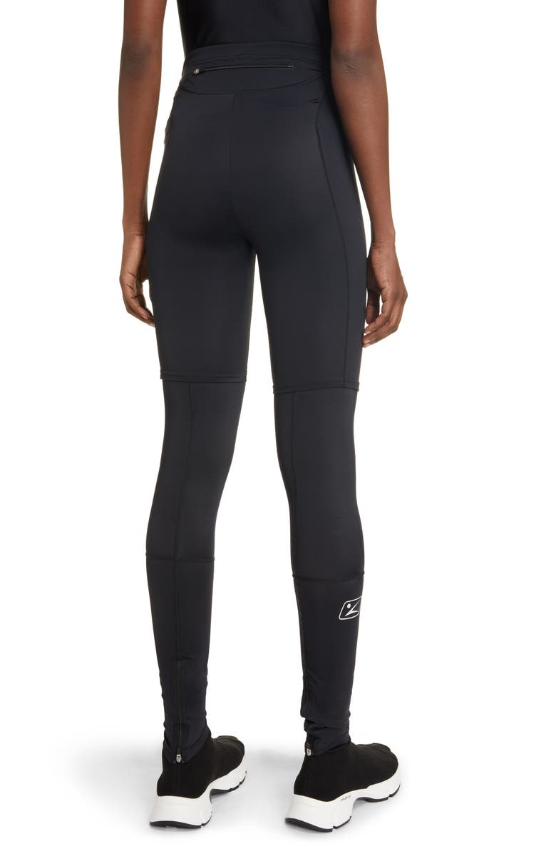 Balenciaga Logo Leggings, Alternate, color,