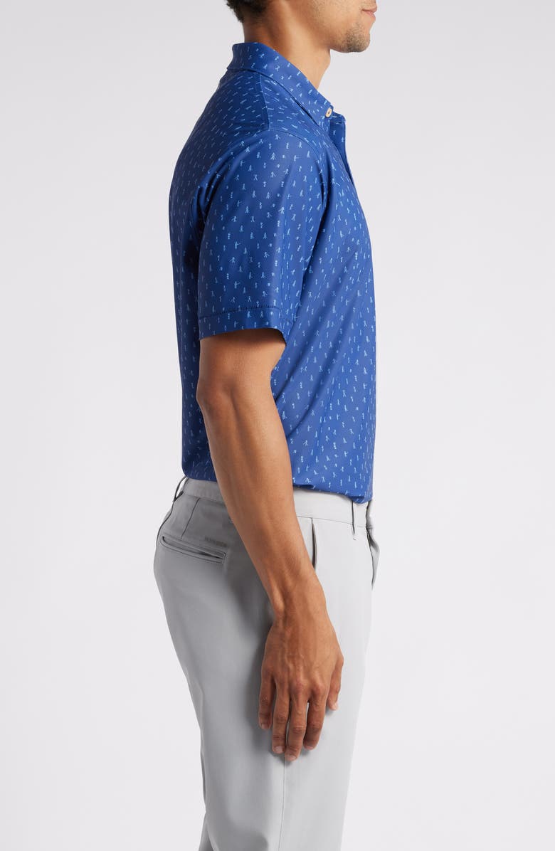 Peter Millar Fairway Par-Tee Golfer Print Performance Mesh Polo, Alternate, color,