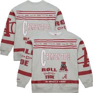Mitchell & Ness Men's Mitchell & Ness Heather Gray Alabama Crimson Tide All Over Print Sweatshirt