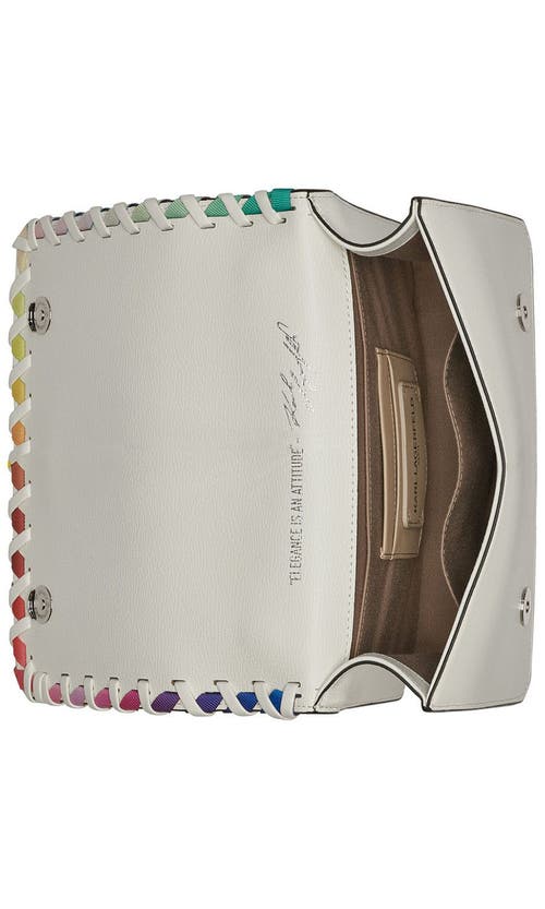 Karl Lagerfeld Paris Simone Crossbody In Winter White Multi