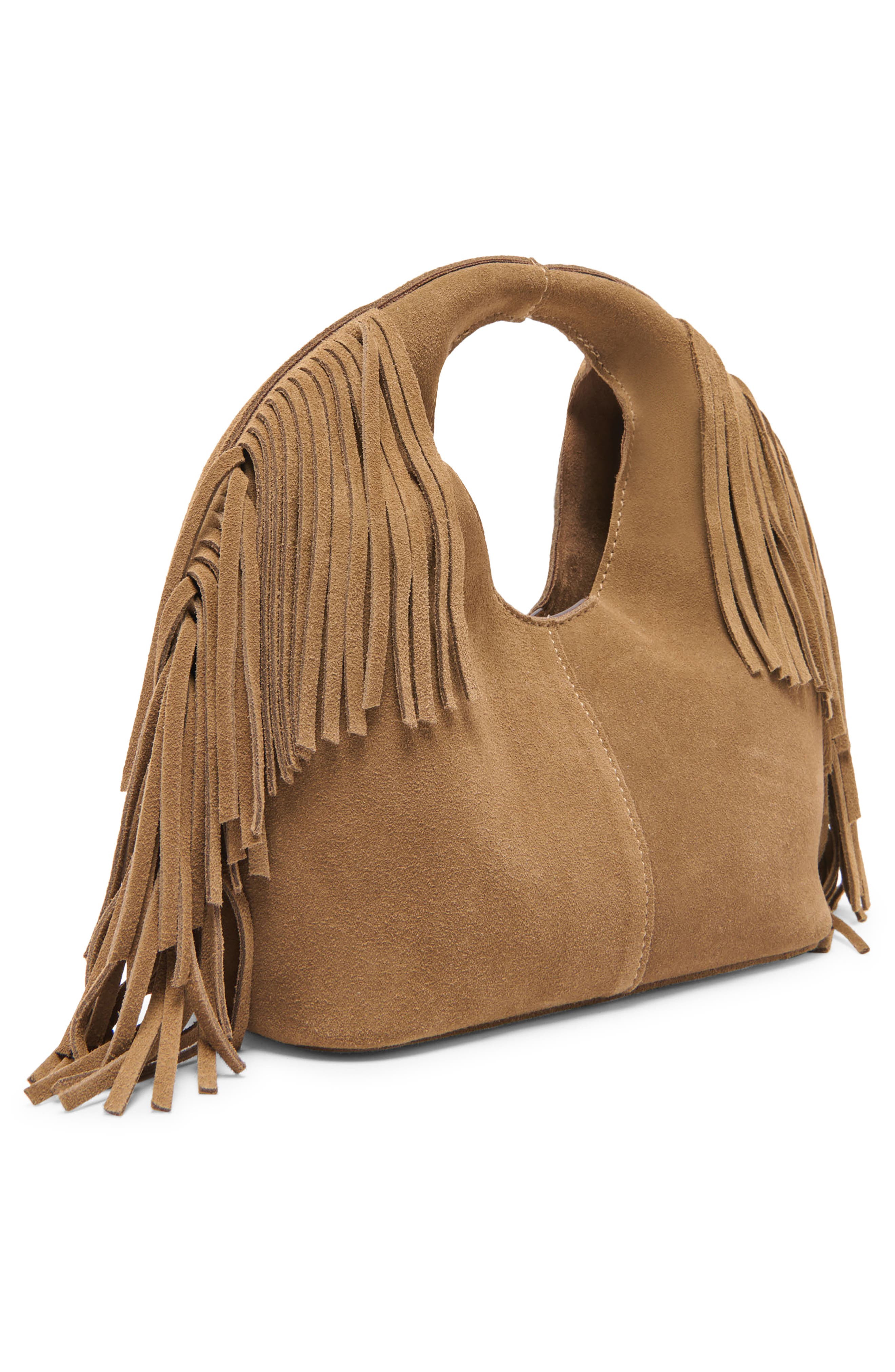 Delany Top Handle Bag, Alternate, color, CAMEL SUEDE