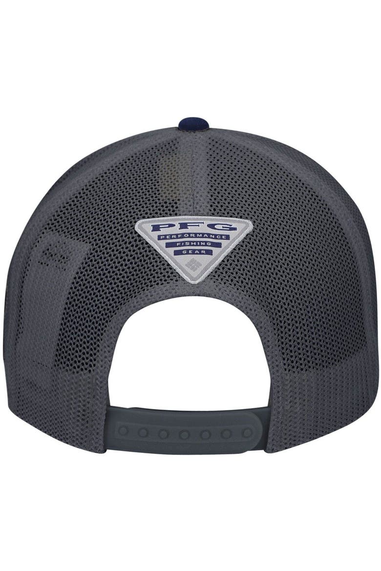 Men's Columbia Navy Auburn Tigers PFG Snapback Adjustable Hat, Alternate, color, Navy