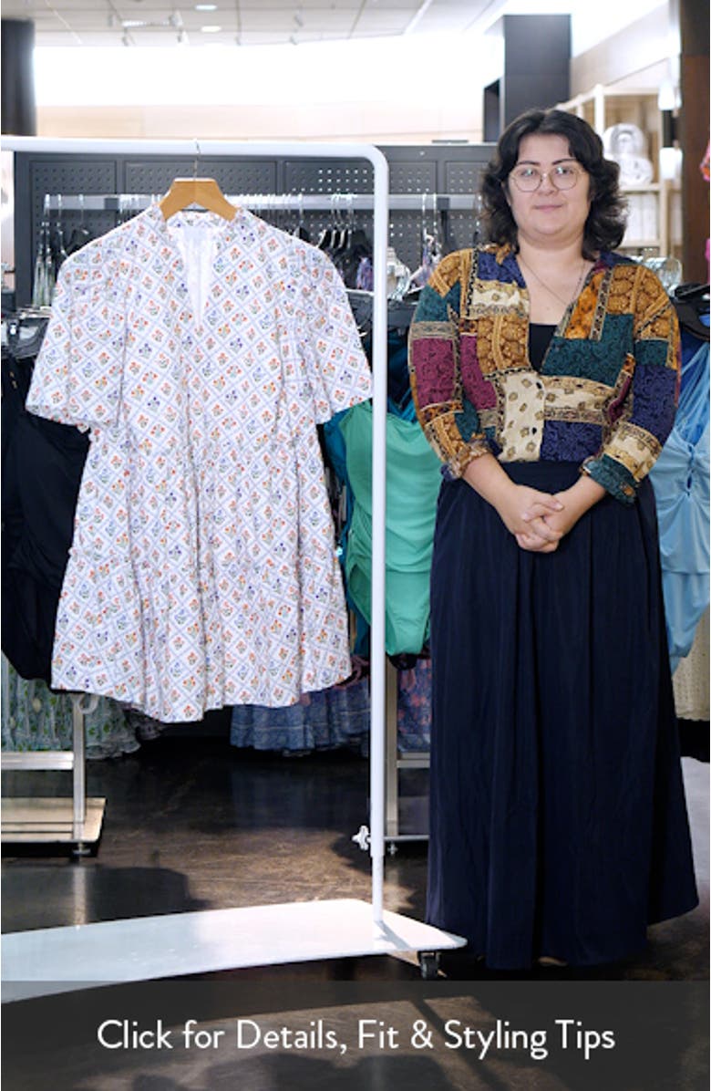 Lara Floral Dixie Tiered Cotton Dress, sales video thumbnail