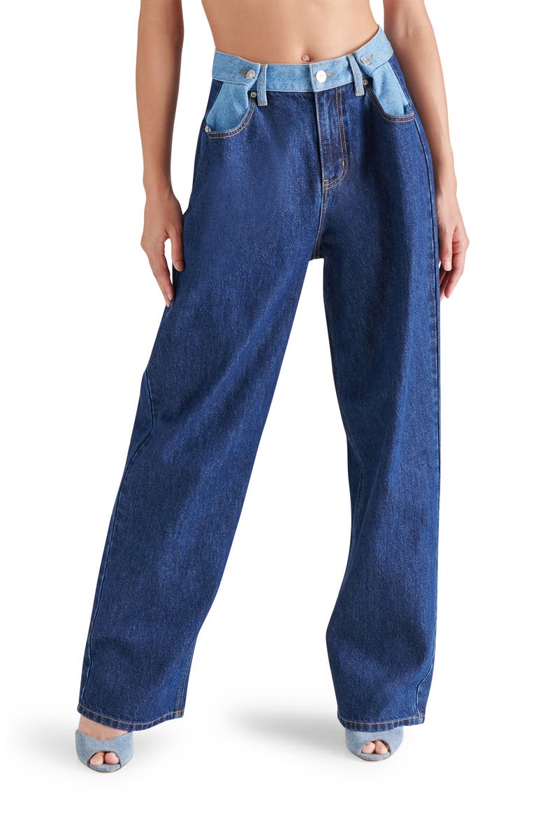 Emeric High Waist Two Tone Jeans, Main, color, DENIM MULTI