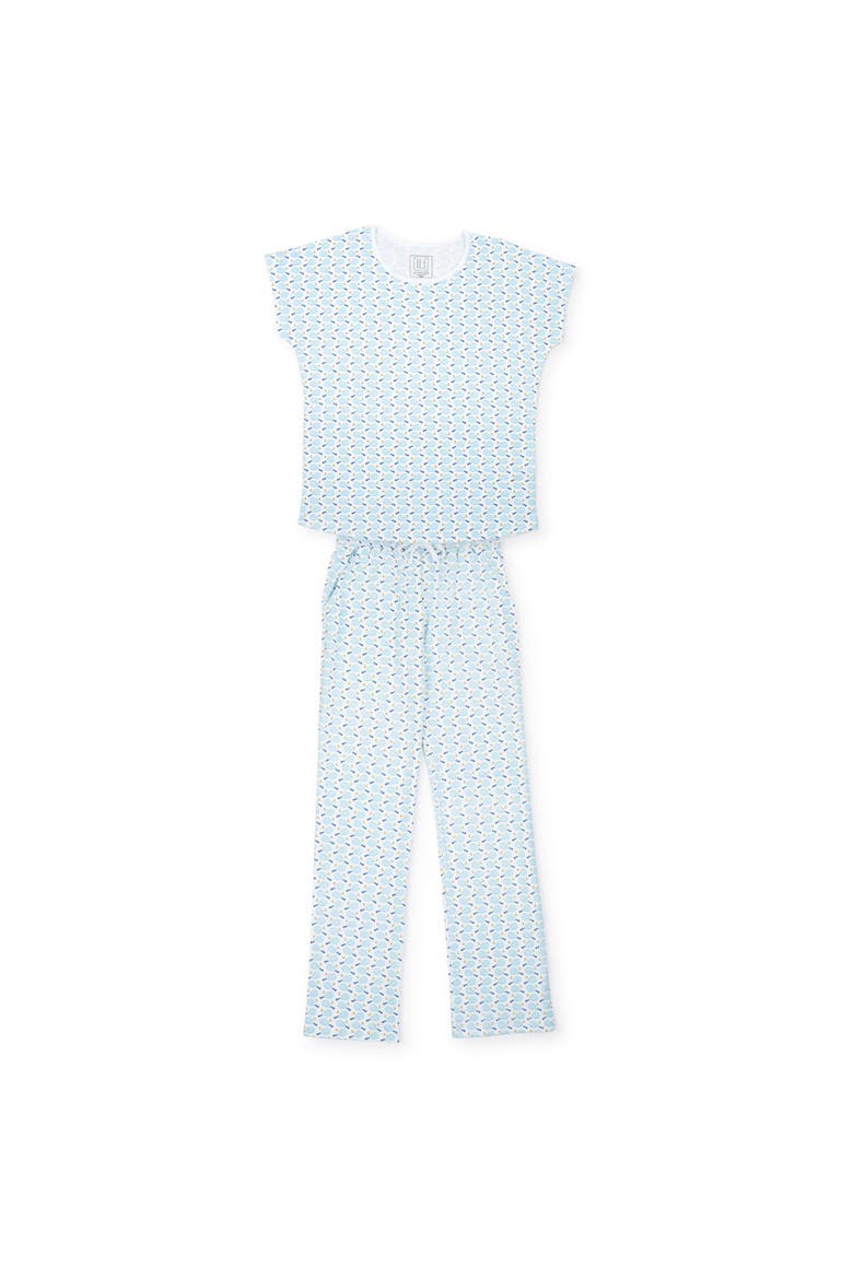 Marcia Women's Pajama Pant Set, Main, color, Tennis Match Blue