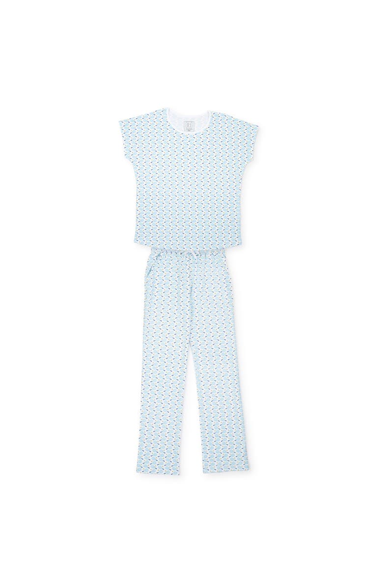 Lila and Hayes Marcia Women's Pajama Pant Set, Main, color, Tennis Match Blue