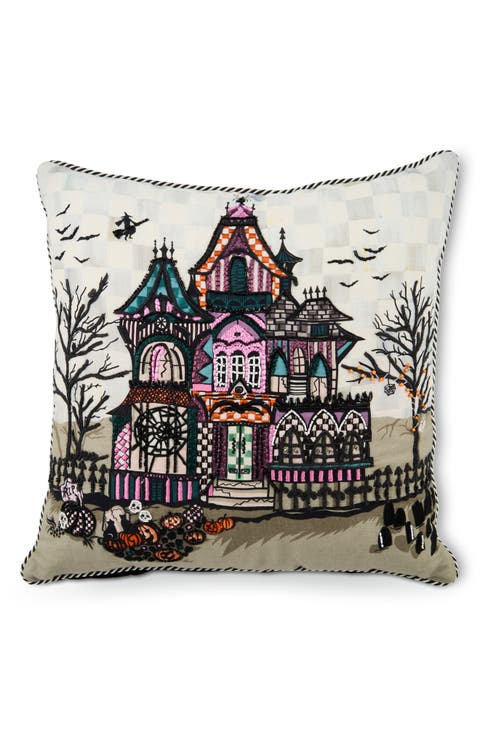 Haunted House Throw Pillow