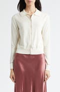 Vince Cotton & Cashmere Blend Tipped Cardigan