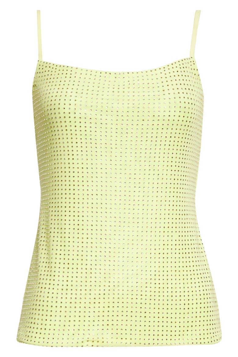 Hotfix Crystal Jersey Camisole, Alternate, color, LIMONCELLO