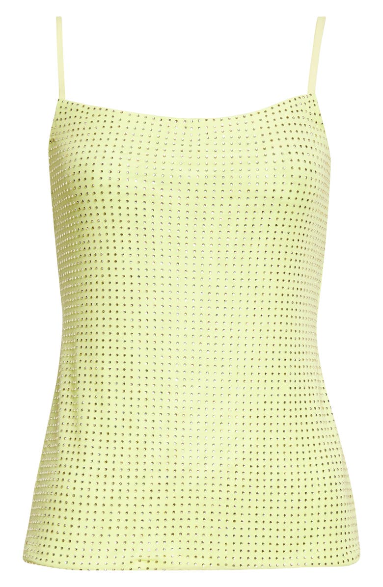 Area Hotfix Crystal Jersey Camisole, Alternate, color, Limoncello