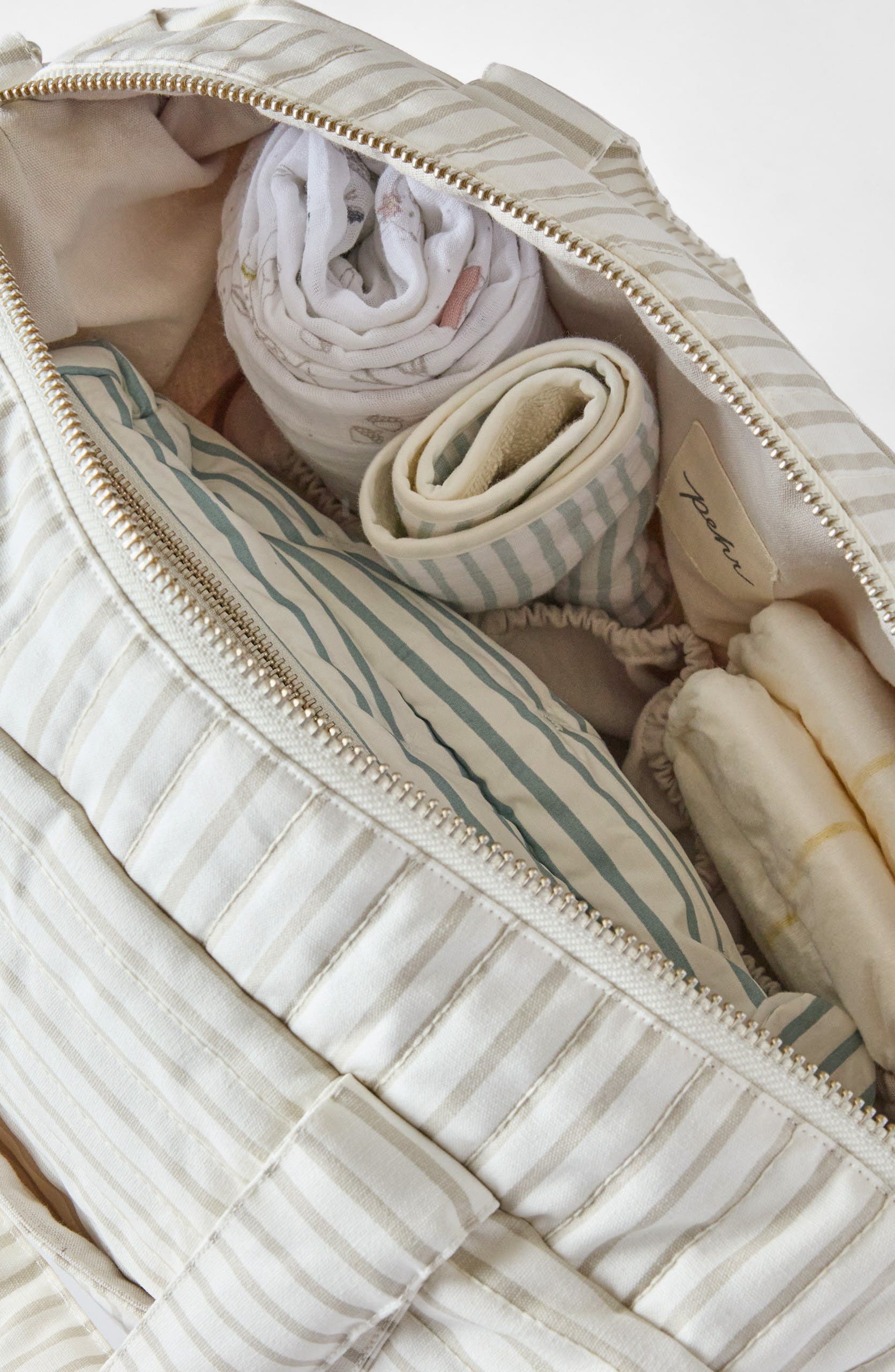 Pehr Stripes Away Diaper Bag, Alternate, color, Stripes Away Pebble Grey