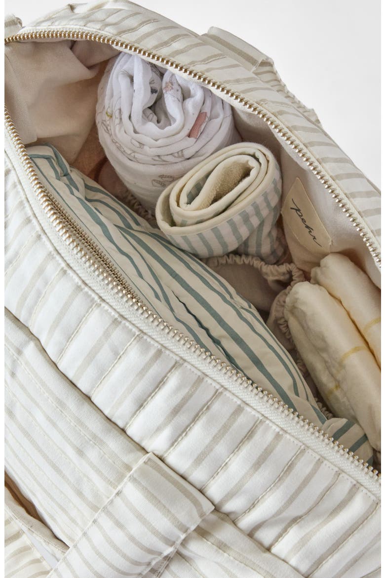 Stripes Away Diaper Bag, Alternate, color, STRIPES AWAY PEBBLE GREY