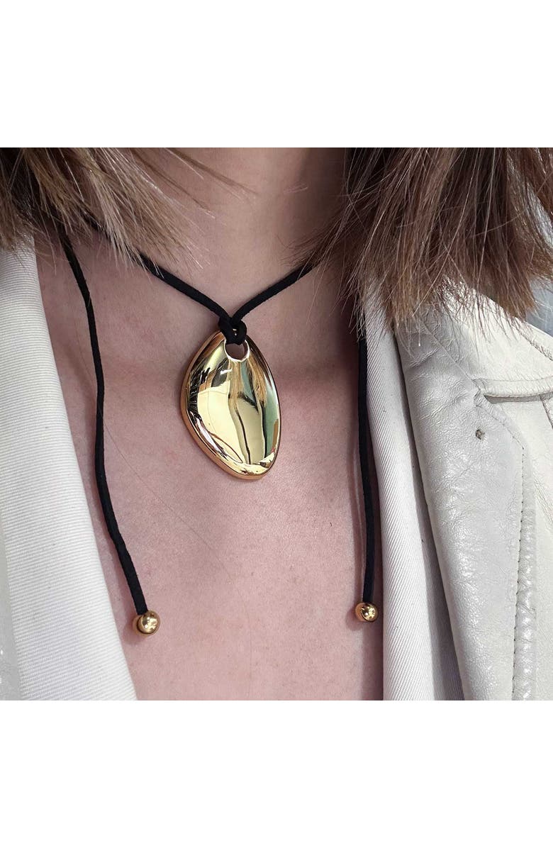 Outofoffice Bold Sculptural Gold Cord Necklace, Alternate, color, Gold