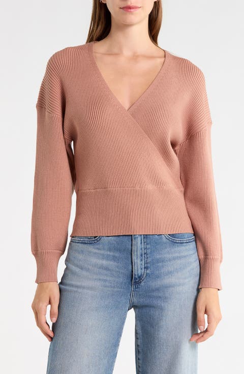 Ribbed Wrap Sweater
