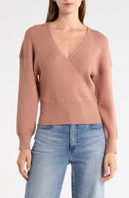 Vigoss Ribbed Wrap Sweater