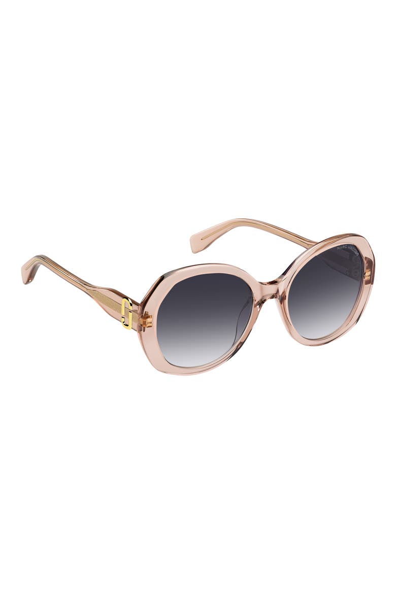 55mm Gradient Oval Sunglasses, Alternate, color, NUDE/ DARK GREY SF