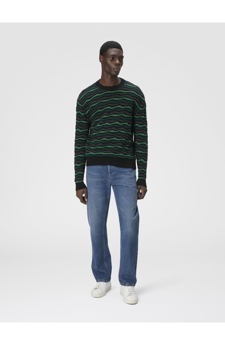 Missoni Crew Neck Sweater With Wave Pattern, Alternate, color, Green