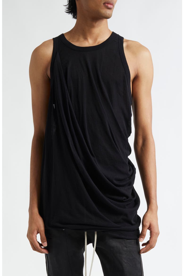 Anthem Draped Tank, Main, color, BLACK