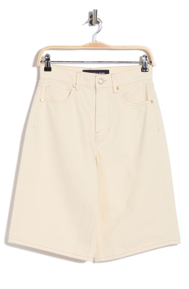 Veronica Beard High Waist Denim Shorts, Alternate, color, Ecru