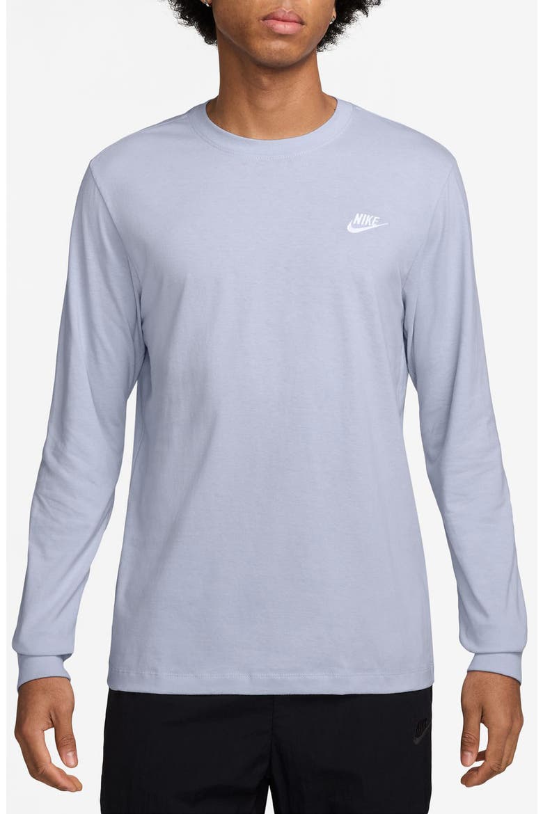 Sportswear Club Long Sleeve T-Shirt, Main, color, GHOST