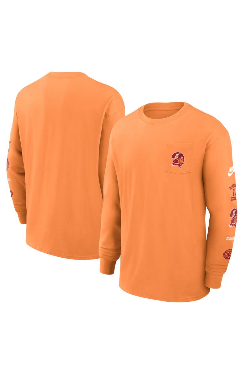 Nike Men's Nike Orange Tampa Bay Buccaneers Rewind Heavy Max 90 Pocket Long Sleeve T-Shirt, Main, color, 