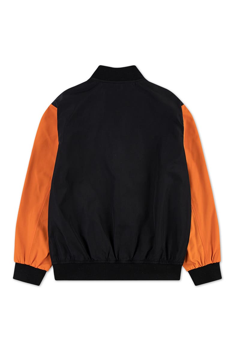 Kids' Logo Varsity Jacket, Alternate, color, BLACK