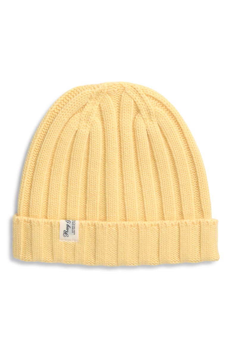 Cassidy Cashmere Beanie, Main, color, YELLOW