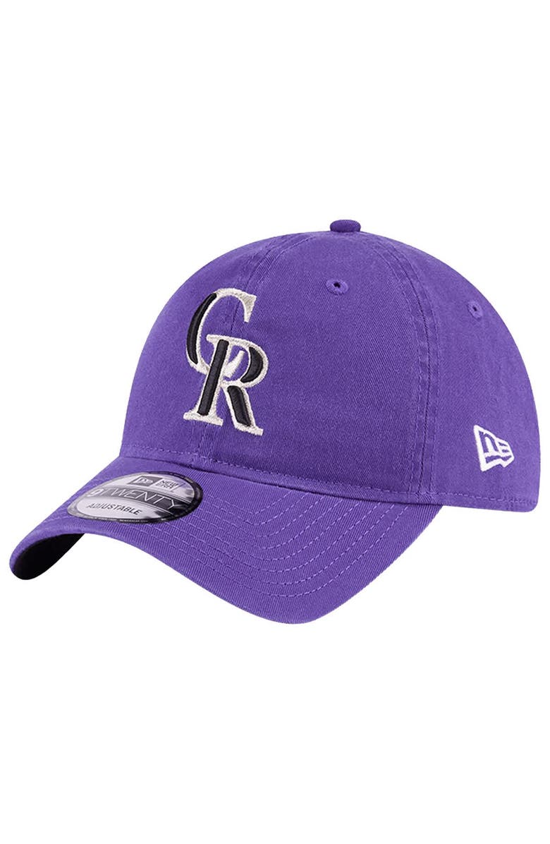 New Era Youth New Era  Purple Colorado Rockies  9TWENTY Adjustable Hat, Alternate, color, 