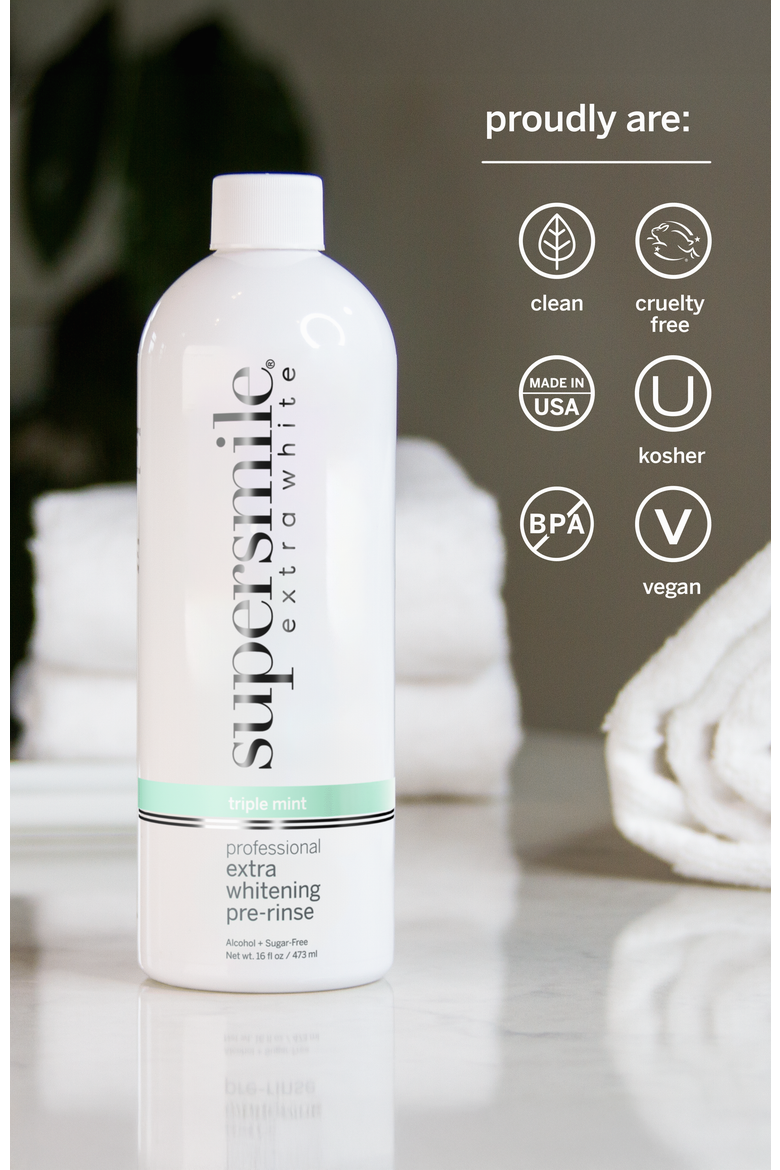 Professional Extra Whitening Pre-Rinse 16oz - Triple Mint, Alternate, color, White