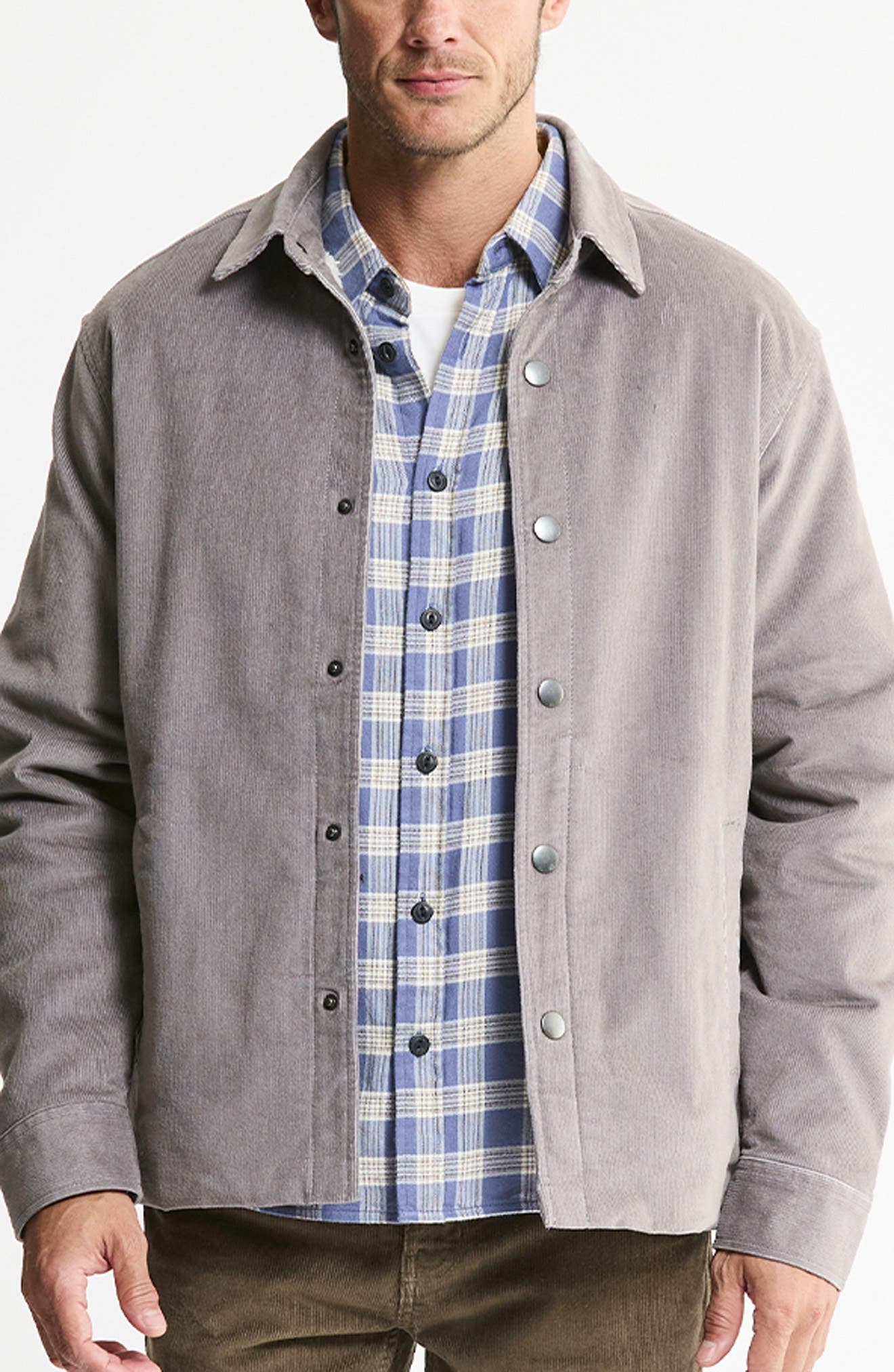 Fleece Lined Corduroy Shirt Jacket
