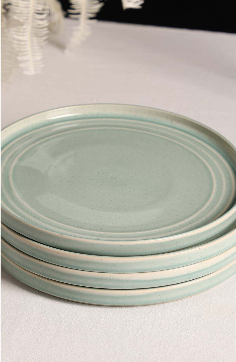 Stone Lain Claire Stoneware 4-Piece Dinner Plate Set, Alternate, color, Green