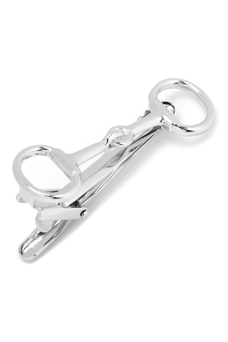 Horse Bit Tie Bar, Main, color, SILVER