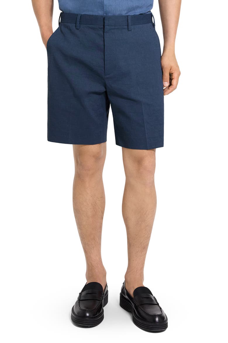 Standard Good Linen Blend Shorts, Main, color, DARK BLUE WING