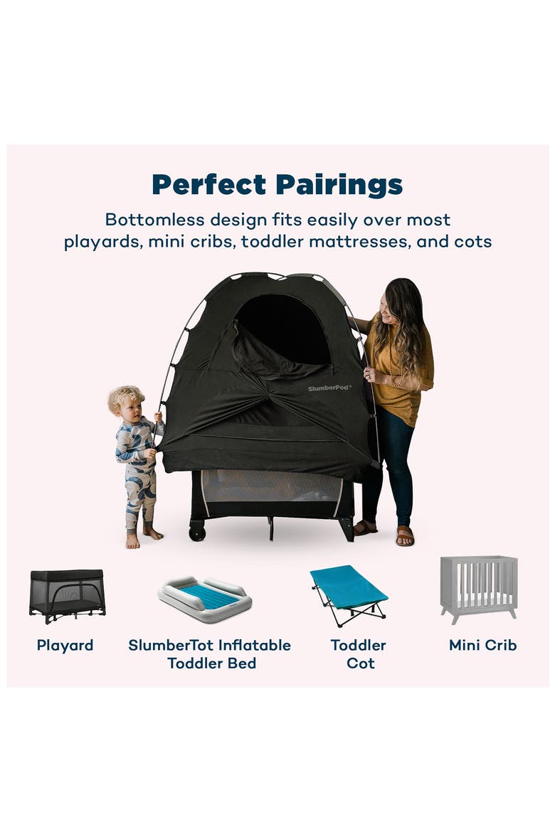 Blackout Sleep Tent, Alternate, color, BLACK