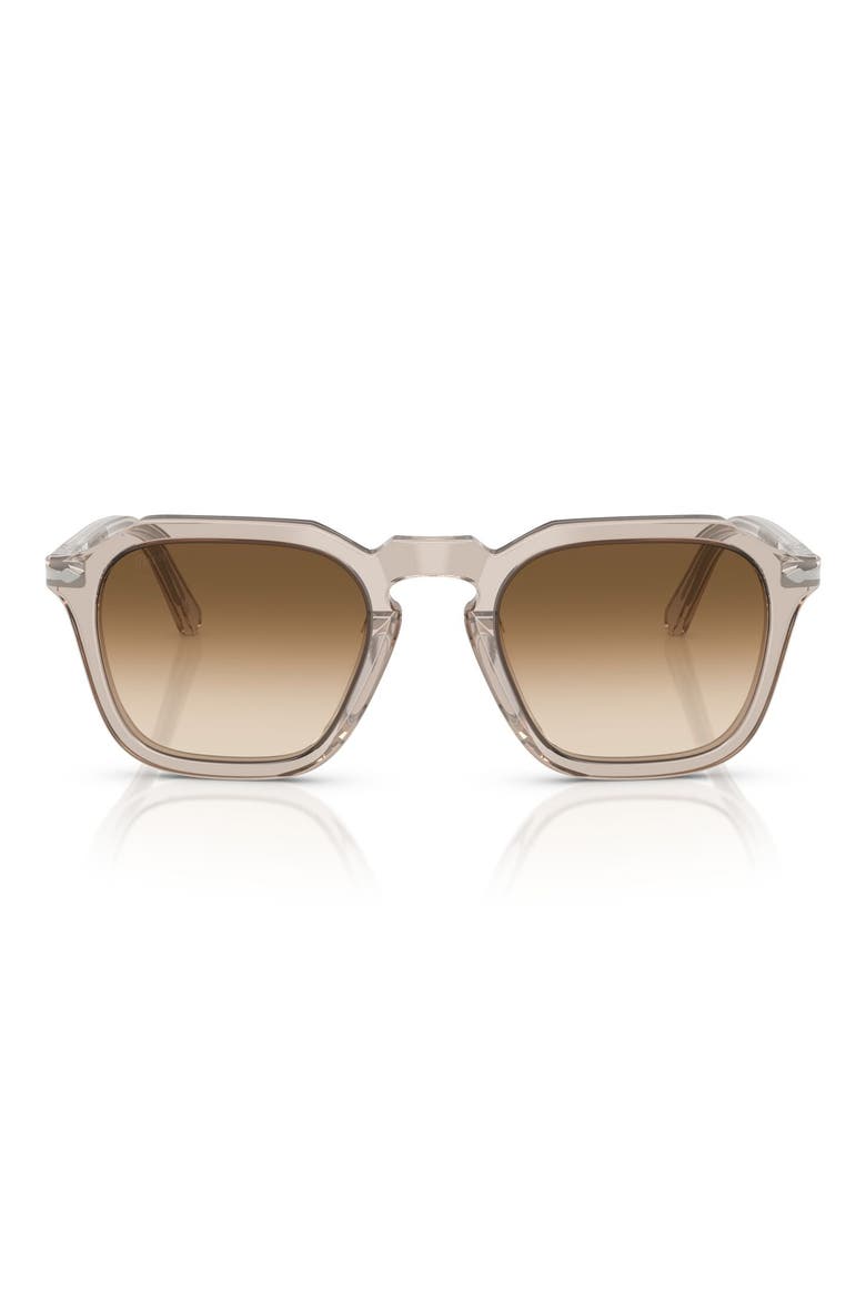 50mm Square Sunglasses, Main, color, TRANSPARENT BROWN GREY / CLEAR