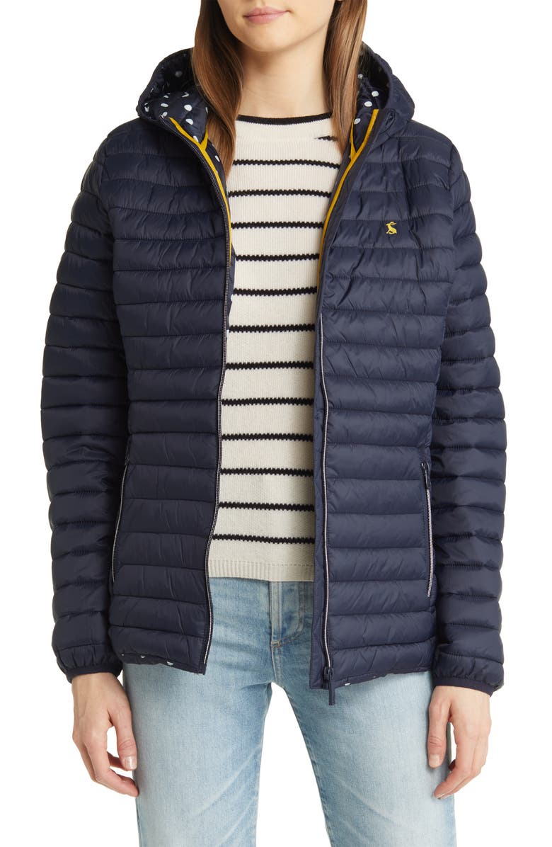 Joules Snug Packable Hooded Puffer Jacket, Main, color, 