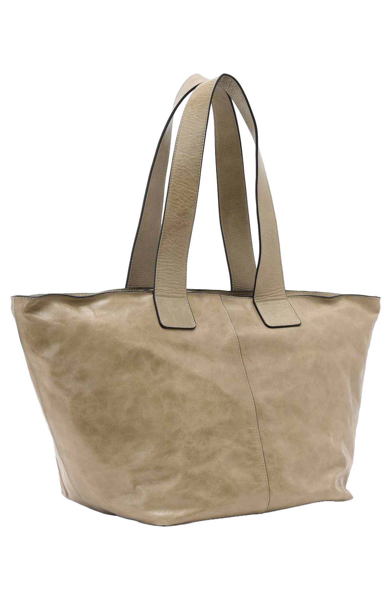 Jean Rey Leather Tote, Alternate, color, PEBBLE GREY