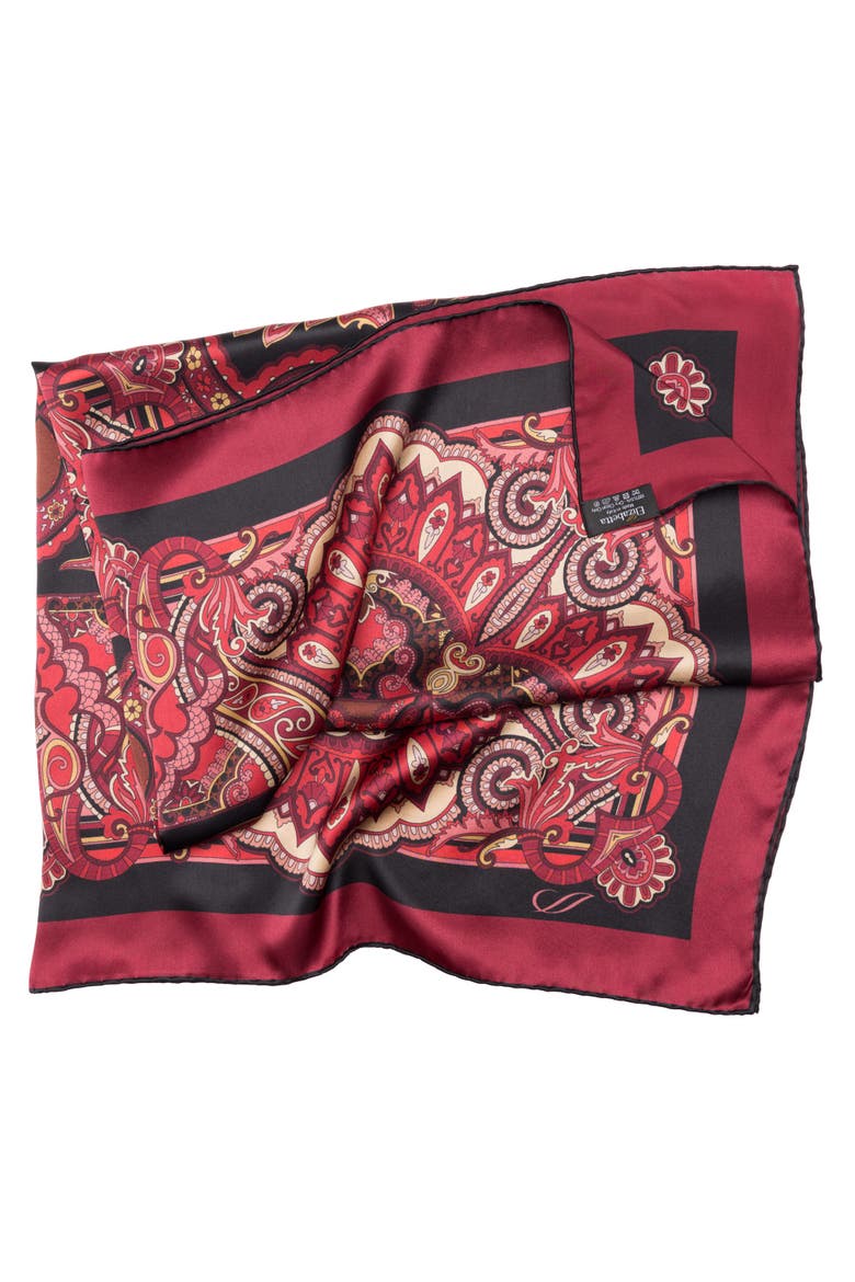 Malta - Hand Rolled Silk Foulard for Women, Alternate, color, Ruby Red
