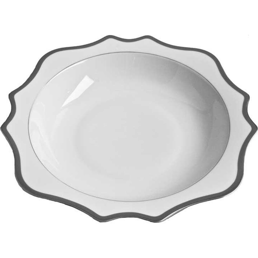 Anna Weatherley Antique Platinum Serving Bowl In White