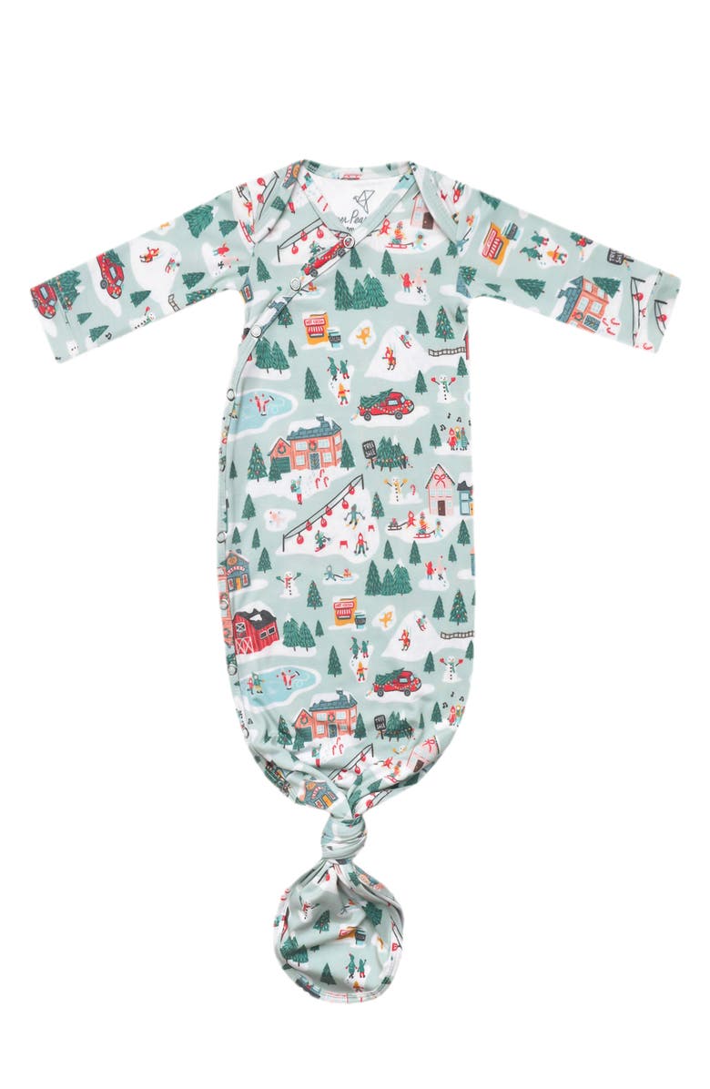 Copper Pearl Snowy Slope Knotted Gown, Main, color, Snowy Slope