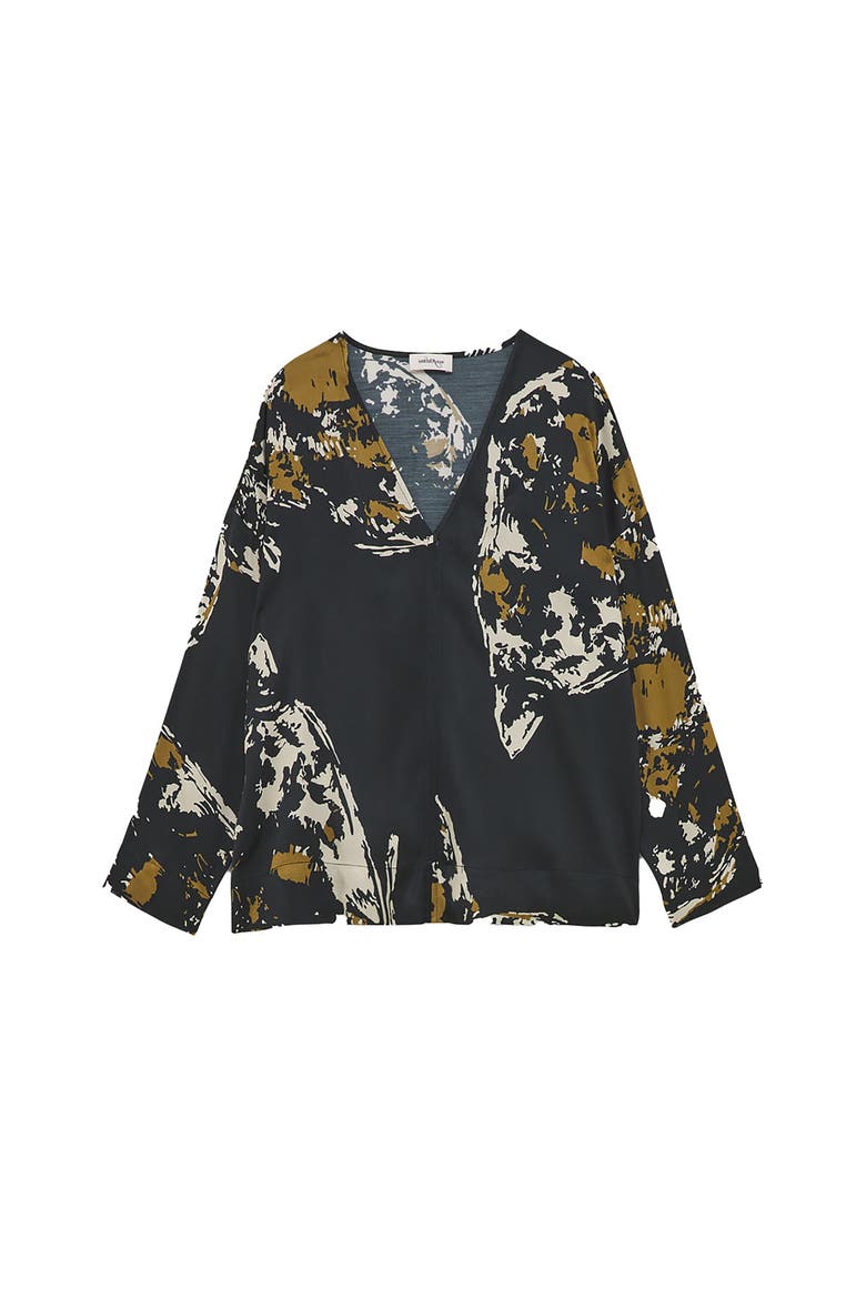Viscose Fluid Blouse, Alternate, color, Black