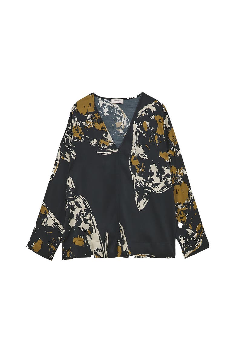 ottod'Ame Viscose Fluid Blouse, Alternate, color, Black