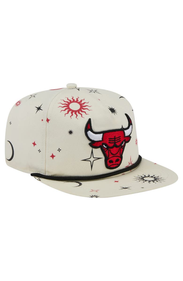 New Era Men's New Era Cream Chicago Bulls Lunar Golfer Snapback Hat, Alternate, color,