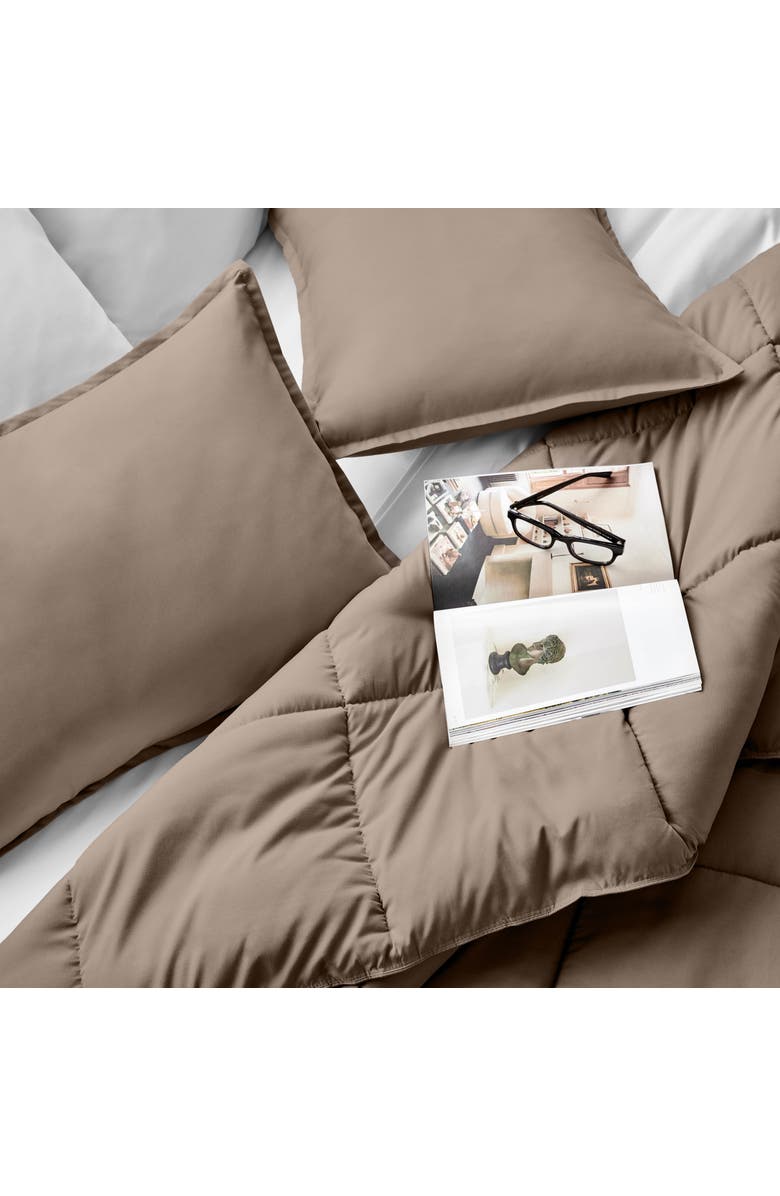 Bare Home All-Season Down Alternative Comforter Set, Alternate, color, Taupe