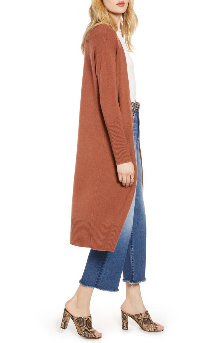 Halogen<sup>®</sup> Wool & Cashmere Long Cardigan, Alternate, color,