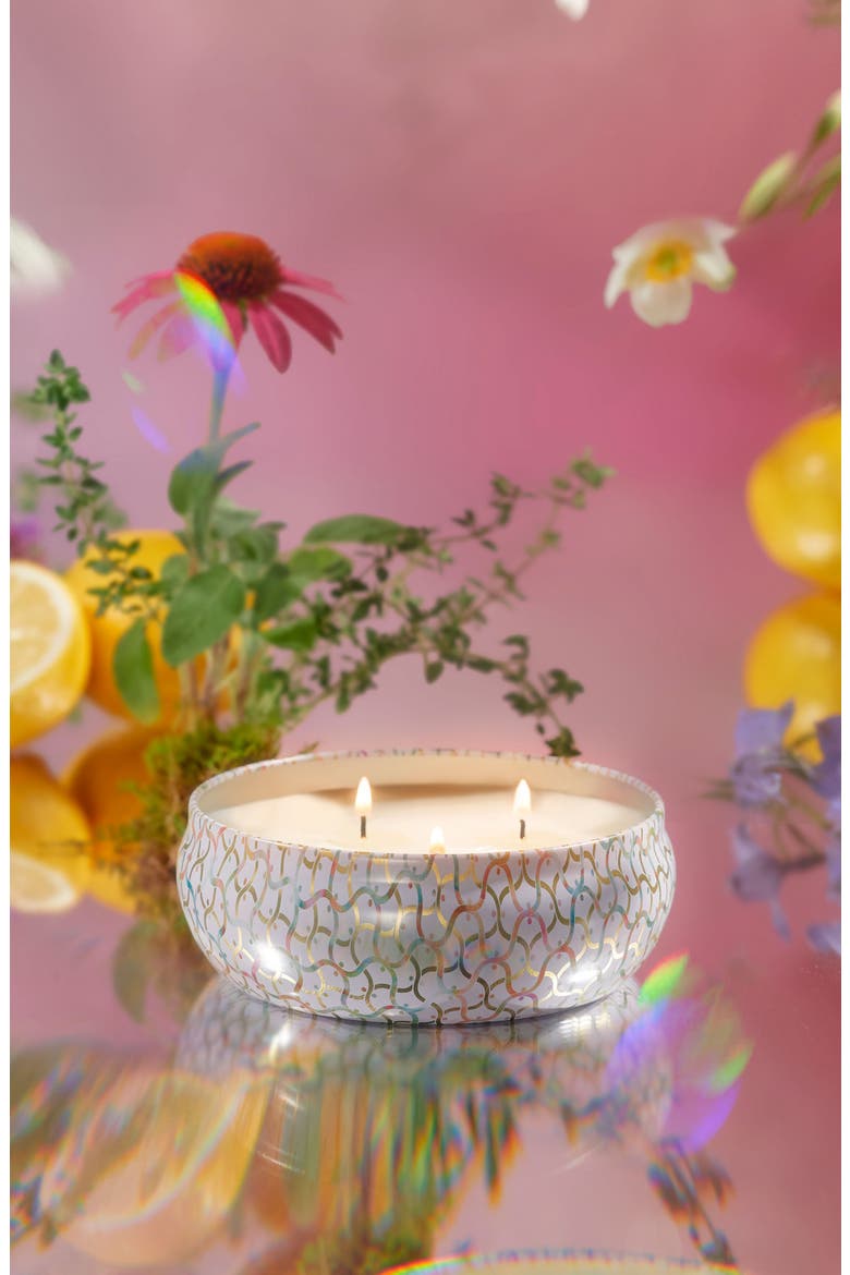 Wildflowers 3-Wick Tin Candle, Alternate, color, WILDFLOWERS