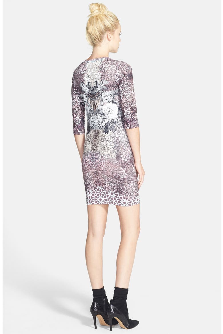 Print Body-Con Minidress (Nordstrom Exclusive), Alternate, color, PINK