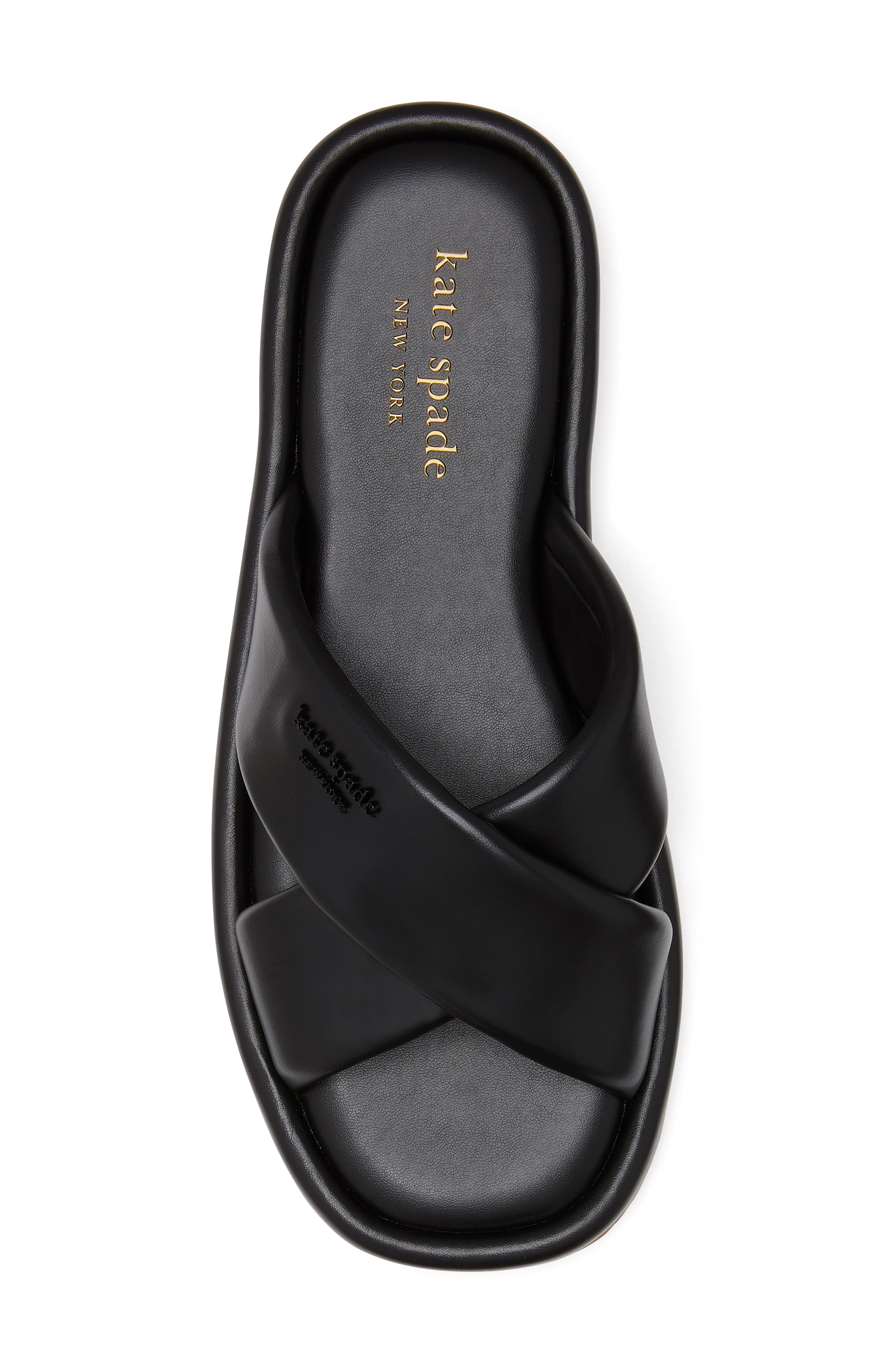 Kate Spade New York rio slide sandal, Alternate, color, Black